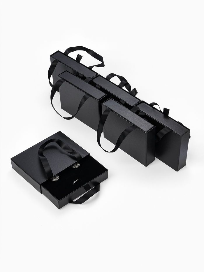 Набор коробочек подарочных 6 шт. под набор «Премиум», 12×16 см, (полезная часть 14.9×11.3 см), чёрный - Фото 1