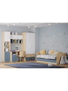 Стеллаж Элиот НМ 041.94 (Баунти Песочный/Белый Фасадный/Маренго)  (артикул 11001014)  большой выбор товаров оптом и в розницу по низким ценам с доставкой