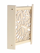 Абажур угловой для бани и сауны «Узор», 38×29×10.5 см, деревянный, со вставкой  (артикул 11001152)  большой выбор товаров оптом и в розницу по низким ценам с доставкой
