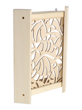 Абажур угловой для бани и сауны «Узор», 38×29×10.5 см, деревянный, со вставкой  (артикул 11001152)  большой выбор товаров оптом и в розницу по низким ценам с доставкой