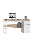 Стол письменный «СПМ-214», 750×1500×600 мм, цвет дуб сонома/белый - фото 122964133