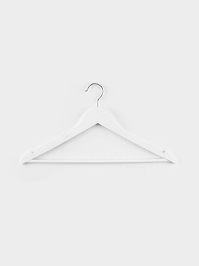 УЦЕНКА Набор вешалок с перекладиной 3 шт., размер 44.5×23 см дерево клен, сорт В, цвет белый 71625