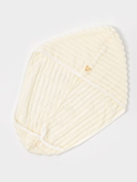 Чалма для сауны/душа с пуговкой микрофибра, цвет белый