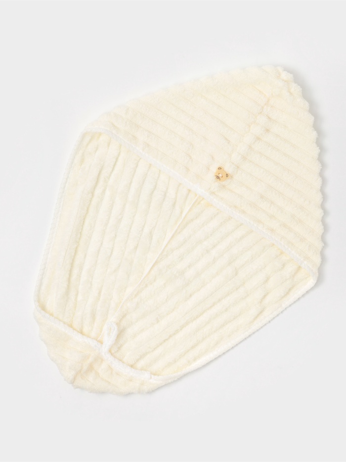 Чалма для сауны и душа с пуговкой Доляна, микрофибра, белая - Фото 1