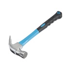 Молоток-гвоздодер ТУНДРА, боек с магнитом, фиберглассовая 2К рукоятка, 250 г - Фото 3