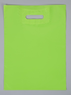 Пакет полиэтиленовый с вырубной ручкой, салатовый 30×40 см, 50 мкм