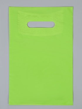 Пакет полиэтиленовый с вырубной ручкой, салатовый 20×30 см, 50 мкм