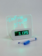 Часы - будильник электронные «Послание», с маркером, подсветка зелёного цвета, белый  (артикул 10972946)  большой выбор товаров оптом и в розницу по низким ценам с доставкой