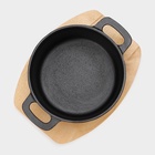 УЦЕНКА Кастрюля Magma «Хотан», 750 мл, 18.6×14×7 см, индукция, чугун, чёрная - Фото 9