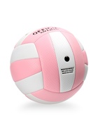 Волейбольный мяч, р. 5, 18 панелей, PVC, розовый - Фото 3