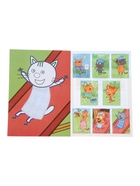 Аппликации с раскрасками «Три кота. Домик на дереве», А5, 14 стр. 10999623