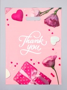 Пакет подарочный полиэтиленовый с вырубной ручкой «Бант», 30×40 см, 60 мкм - Фото 1