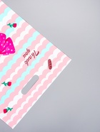 Пакет подарочный полиэтиленовый с вырубной ручкой «Розовый бант», 30×40 см, 60 мкм  (артикул 10946767)  большой выбор товаров оптом и в розницу по низким ценам с доставкой