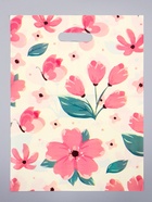 Пакет подарочный полиэтиленовый с вырубной ручкой «Цветы», 30×40 см, 60 мкм  (артикул 10946768)  большой выбор товаров оптом и в розницу по низким ценам с доставкой