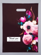 Пакет подарочный полиэтиленовый с вырубной ручкой «Букет», 30×40 см, 60 мкм  (артикул 10946769)  большой выбор товаров оптом и в розницу по низким ценам с доставкой