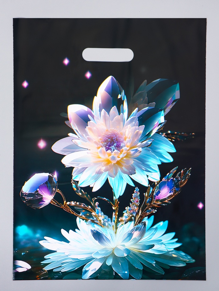 Пакет полиэтиленовый с вырубной ручкой «Бутон», 30×40 см, 60 мкм - Фото 1