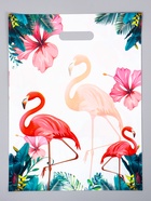 Пакет полиэтиленовый с вырубной ручкой «Фламинго», 30×40 см, 60 мкм  (артикул 10946773)  большой выбор товаров оптом и в розницу по низким ценам с доставкой