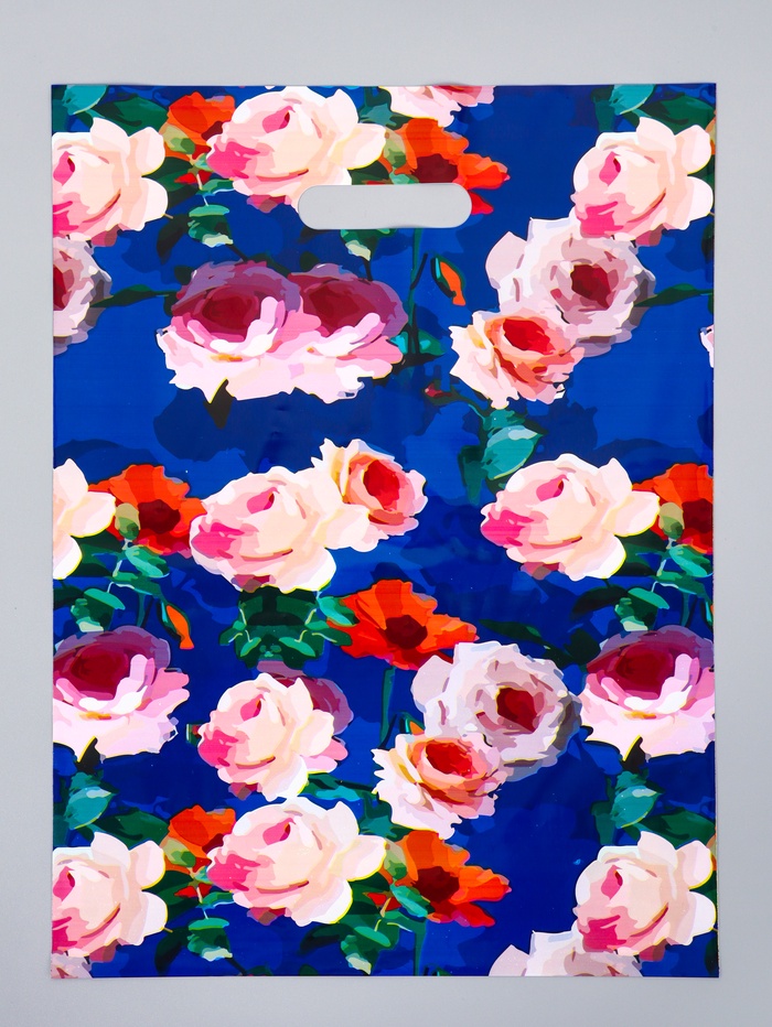 Пакет подарочный полиэтиленовый с вырубной ручкой «Цветение», 30×40 см, 60 мкм - Фото 1