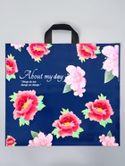 Пакет полиэтиленовый с петлевой ручкой «Цветы», 45×40×8 см, 60 мкм - Фото 1