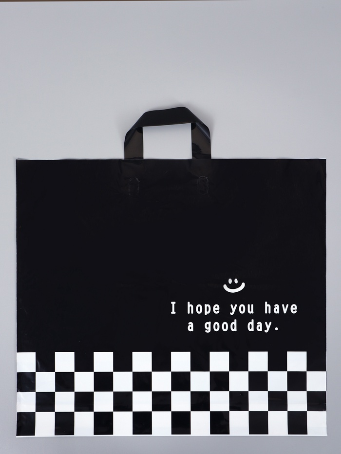 Пакет полиэтиленовый с петлевой ручкой «Клетка», 50×45×8 см, 60 мкм