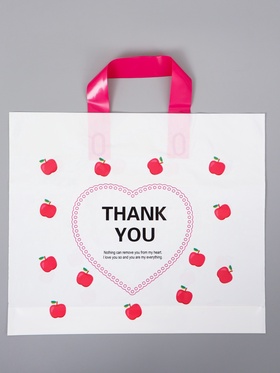 Пакет полиэтиленовый с петлевой ручкой «Сердце», 35×30×8 см, 60 мкм