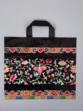 Пакет полиэтиленовый с петлевой ручкой «Орнамент», 35×30×8 см, 60 мкм