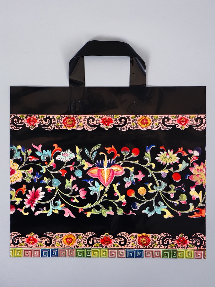 Пакет полиэтиленовый с петлевой ручкой «Орнамент», 35×30×8 см, 60 мкм - Фото 1