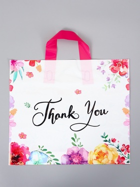 Пакет полиэтиленовый с петлевой ручкой «Рамка», 35×30×8 см, 60 мкм