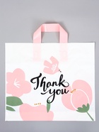 Пакет полиэтиленовый с петлевой ручкой «Бутоны», 35×30×8 см, 60 мкм  (артикул 10946807)  большой выбор товаров оптом и в розницу по низким ценам с доставкой