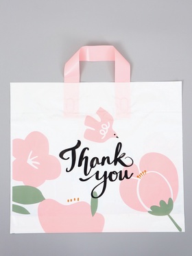 Пакет полиэтиленовый с петлевой ручкой «Бутоны», 35×30×8 см, 60 мкм