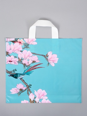 Пакет полиэтиленовый с петлевой ручкой «Сакура», 35×30×8 см, 60 мкм