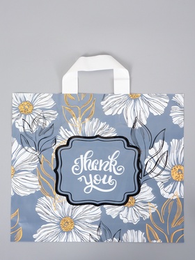 Пакет полиэтиленовый с петлевой ручкой «Лепестки», 35×30×8 см, 60 мкм