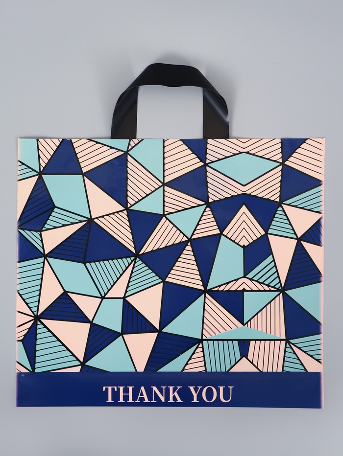 Пакет полиэтиленовый с петлевой ручкой «Геометрия», 35×30×8 см, 60 мкм - Фото 1