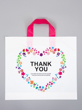 Пакет полиэтиленовый с петлевой ручкой «Цветущее сердце», 35×30×8 см, 60 мкм