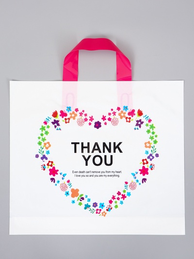 Пакет полиэтиленовый с петлевой ручкой «Цветущее сердце», 35×30×8 см, 60 мкм