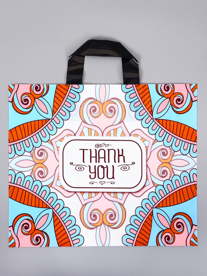 Пакет полиэтиленовый с петлевой ручкой «Узор», 35×30×8 см, 60 мкм - Фото 1