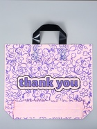 Пакет полиэтиленовый с петлевой ручкой «Цветы», 35×30×8 см, 60 мкм  (артикул 10946819)  большой выбор товаров оптом и в розницу по низким ценам с доставкой