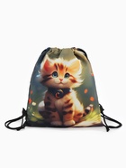 Мешок для обуви «Котик», на стяжке, 36×0.5×42 см - Фото 1