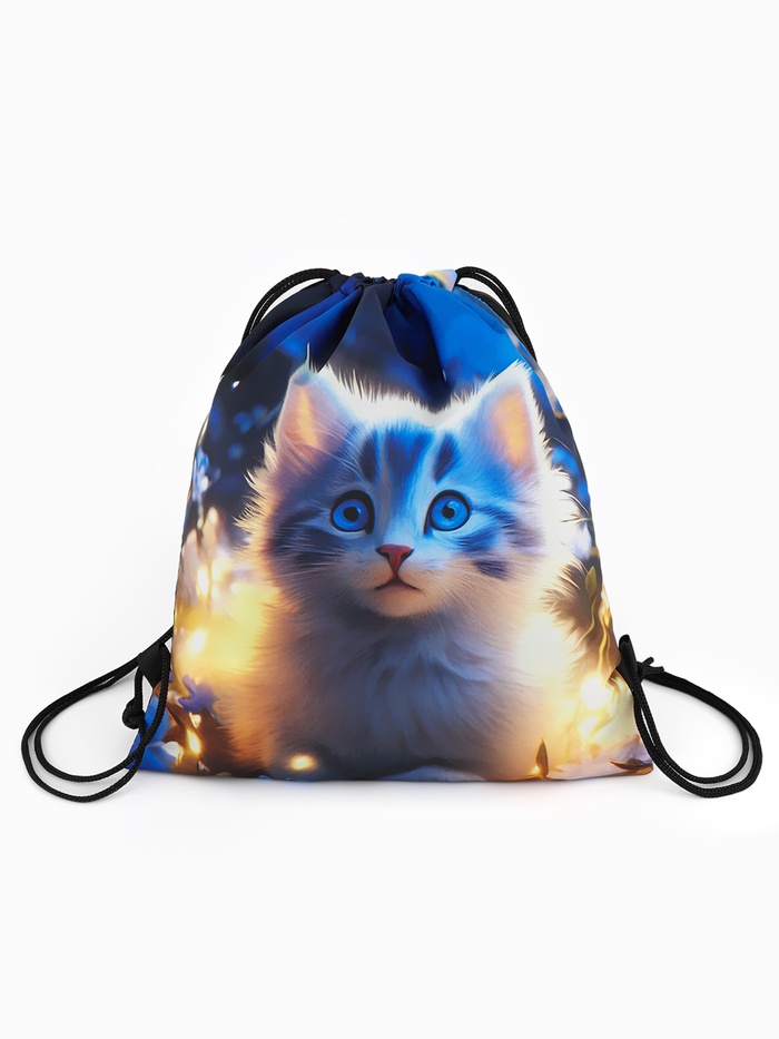 Мешок для обуви «Киса», на стяжке, 36×0.5×42 см - Фото 1