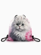 Мешок для обуви «Котёнок», на стяжке, 36×0.5×42 см  (артикул 10961087)  большой выбор товаров оптом и в розницу по низким ценам с доставкой