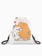 Мешок для обуви «Обнимашки», на стяжке, 36×0.5×42 см, белый  (артикул 10961089)  большой выбор товаров оптом и в розницу по низким ценам с доставкой