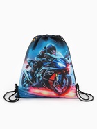 Мешок для обуви «Мотоцикл», на стяжке, 36×0.5×42 см  (артикул 10961093)  большой выбор товаров оптом и в розницу по низким ценам с доставкой