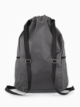 Мешок для обуви, 40*18*50, отд на стяжке, 2 б/к, серый