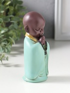 Фигурка полистоун «Маленький Будда в бирюзовом одеянии - приветствие», 5×5×12.5 см - фото 809553997