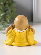 Фигурка полистоун «Маленький хотей в жёлтом одеянии - не слышу», 7.5×9.5×8.3 см - фото 809554009