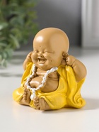 Фигурка полистоун «Маленький хотей в жёлтом одеянии - не слышу», 7.5×9.5×8.3 см - фото 809554010