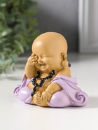 Фигурка полистоун «Маленький хотей в сиреневом одеянии - не вижу», 6.7×9.5×8 см - фото 809554015