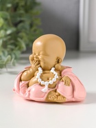 Фигурка полистоун «Маленький хотей в розовом одеянии - не скажу», 8×9.3×7 см - фото 809554020