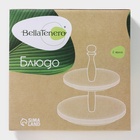 УЦЕНКА Блюдо 2-х ярусное Доляна «Эстет», d=25/20 см, фарфор, белое - Фото 6