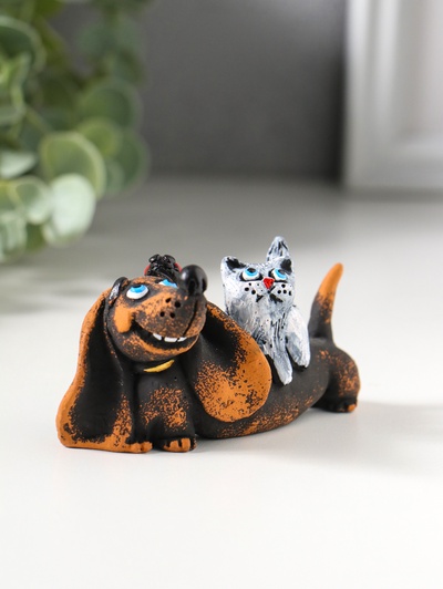 Фигурка «Такса с друзьями», 4.9×4.5×8.9 см